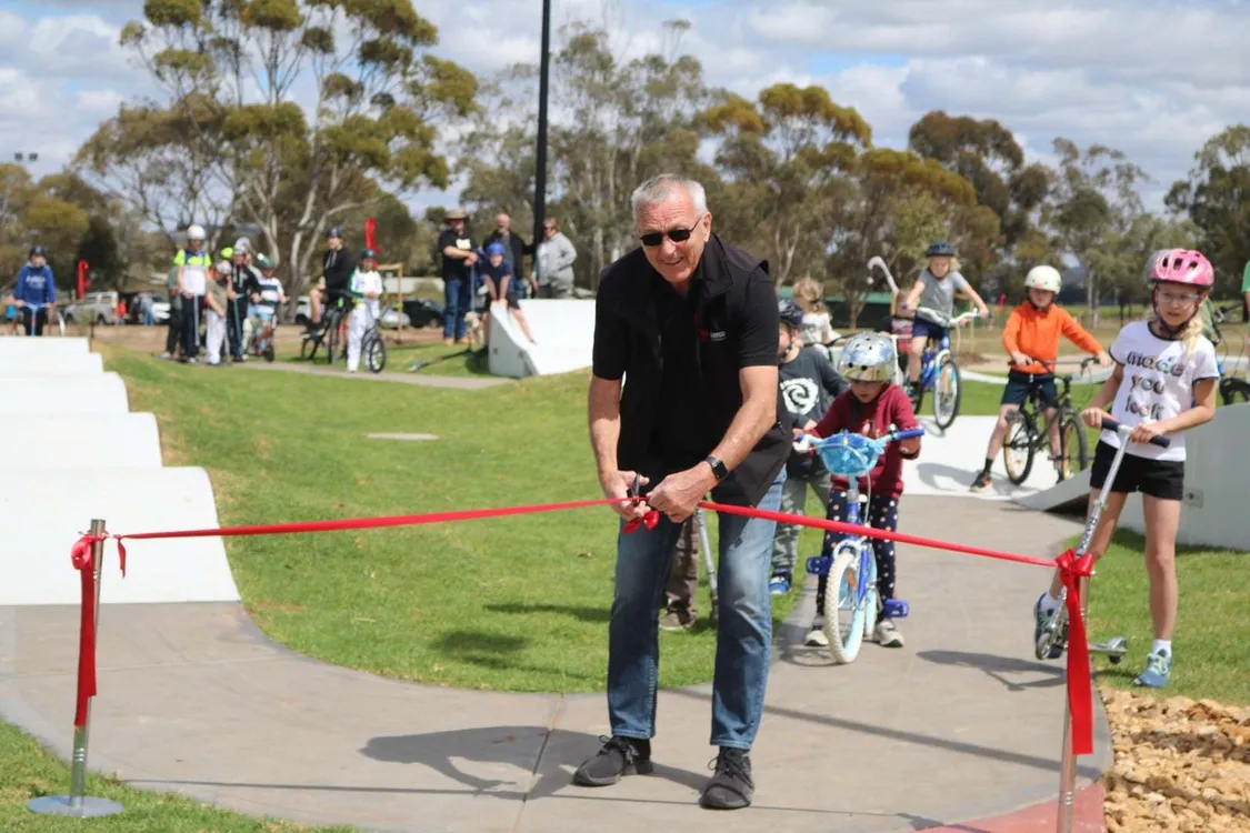 Mayor Lange Stockwell Pump Track Opening Event