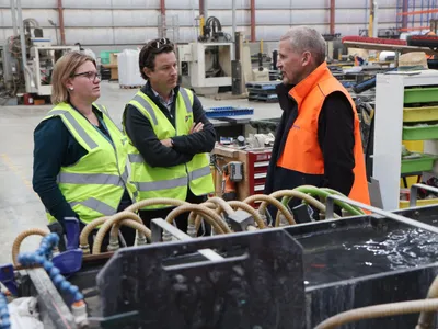 Learning how plastics are washed, cleaned and pelletised during an APR Composites visit