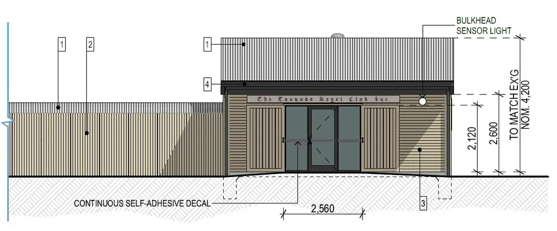 Artist Impression with measurements Kegel Club