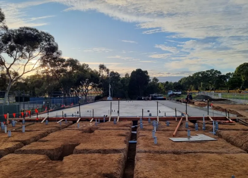 Barossa Rugby Concrete Pour for Building Pad