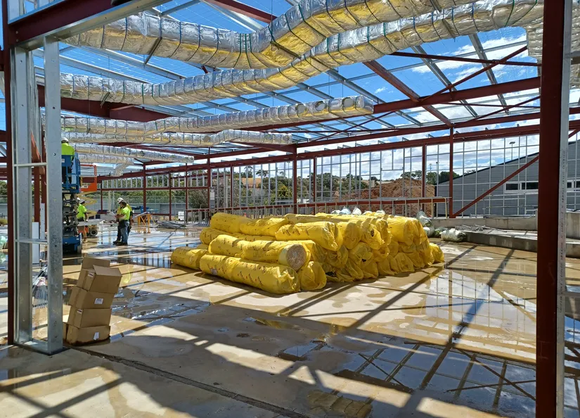 Clubrooms duct work