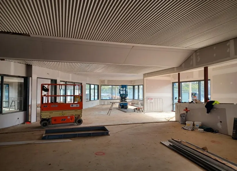Clubrooms internal walls and ceiling