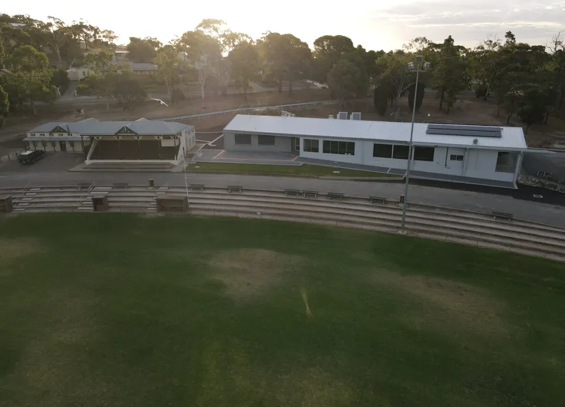 Angas Rec Park Clubrooms and Changerooms Drone Image