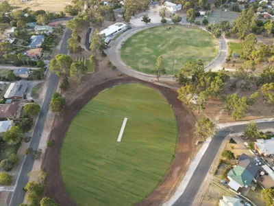 Angas Rec Park Junior Oval and Main Oval Drone Image