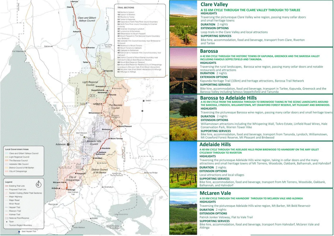 Great Australian Wine Trail map and experiences
