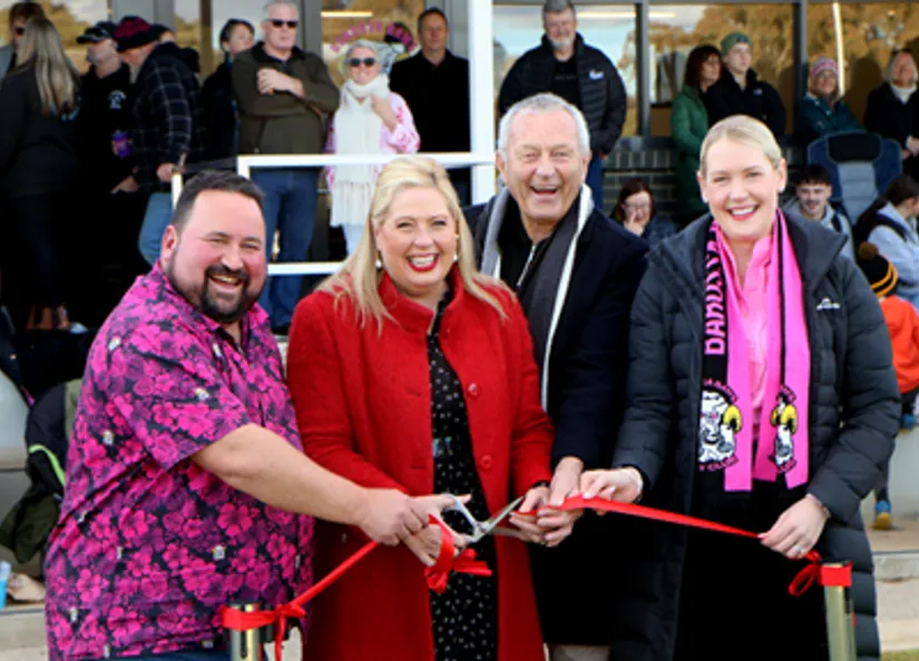 Rugby Opening Event ribbon cutting