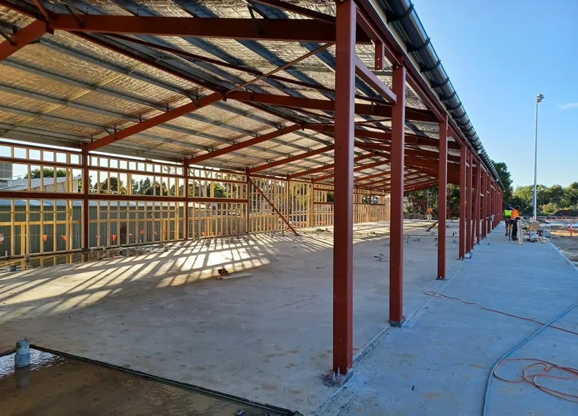 Rugby roof and external walls