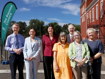 Sod turning local representatives
