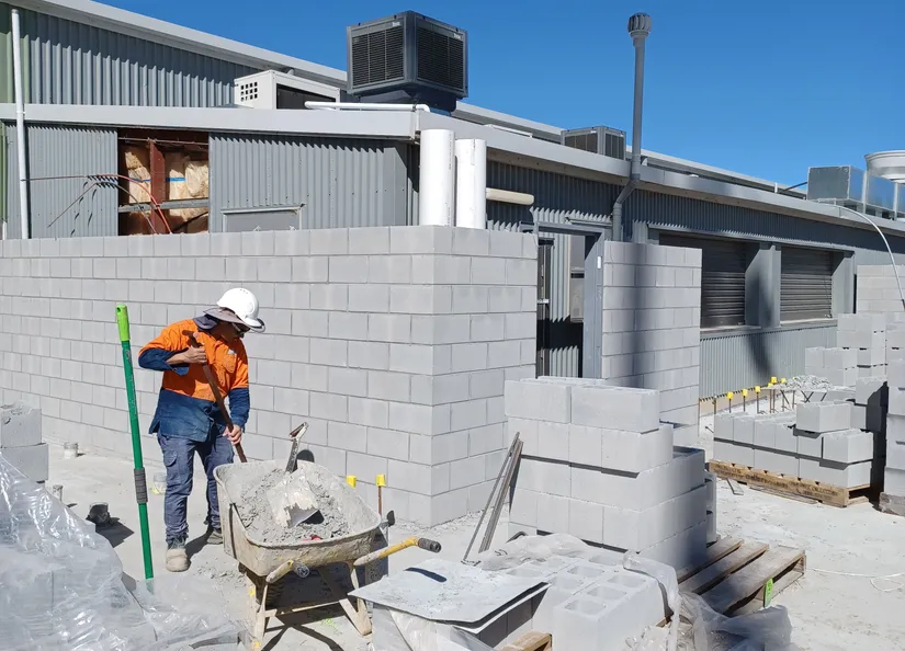 Tanunda Canteen build of external walls