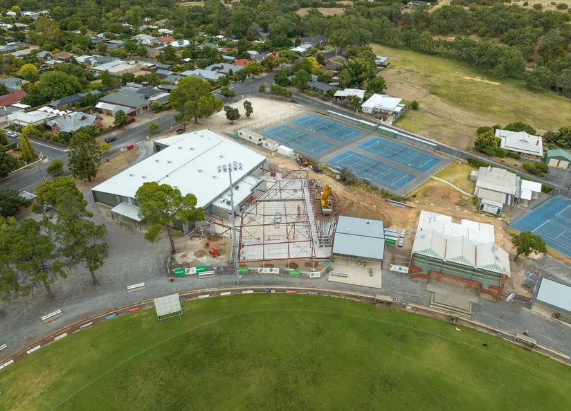 Tanunda Clubrooms and Changerooms Aerial photo 5 March 2023