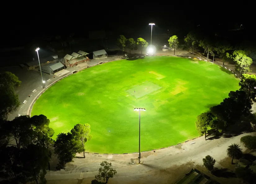 Tanunda Oval lights photos internal use copyright applies Pixels Above