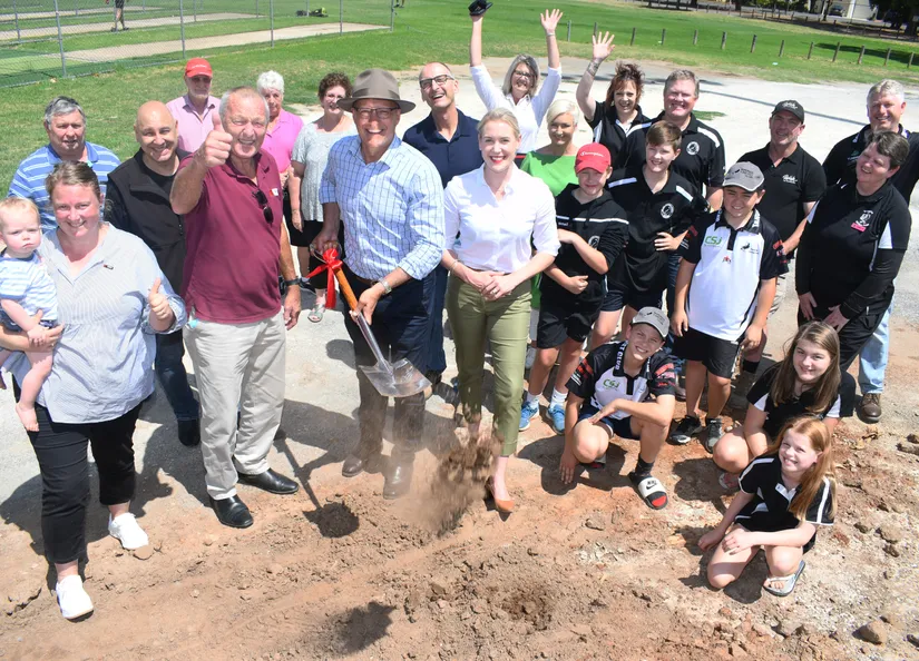 Junior Oval Sod Turning with the Hon Corey Wingard MP | Minister for Recreation, Sport and Racing