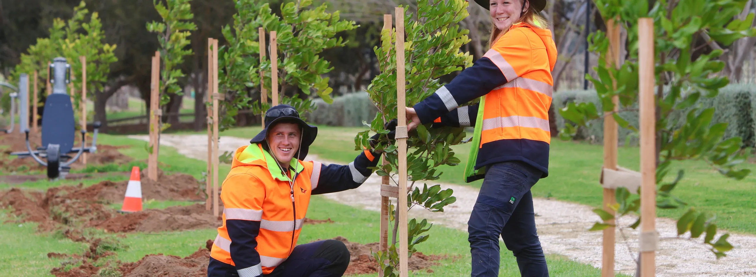 Tree planting at Stockwell Recreation Park