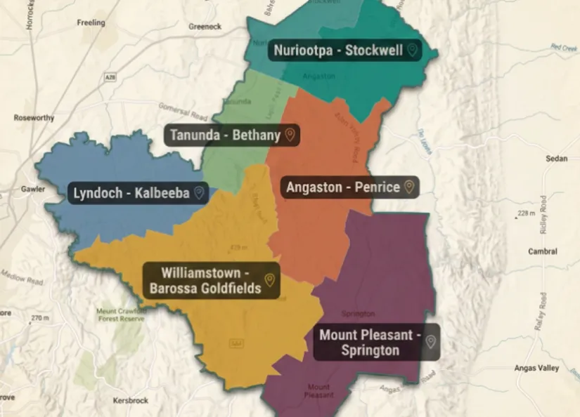 The Barossa Council Districts
