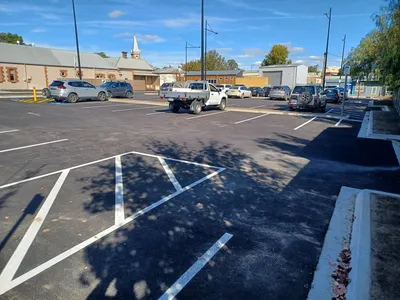 Barossa Visitor Centre carpark upgrade carparking lines