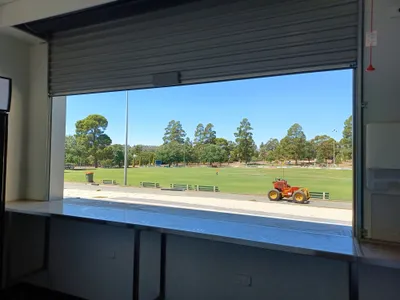Angas Rec Park oval view from canteen window