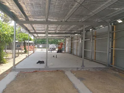 Mt Pleasant Community Kitchen slab, steel work and roof